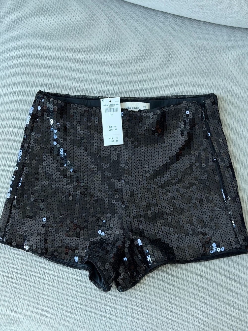 NWT Abercrombie Black Sequin Shorts